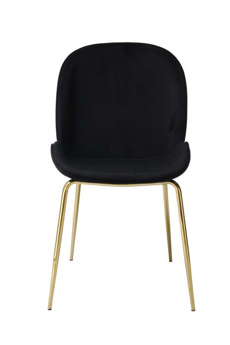 Charlize 110 Chair Set of 2 Black / Brass - Afbeelding 2