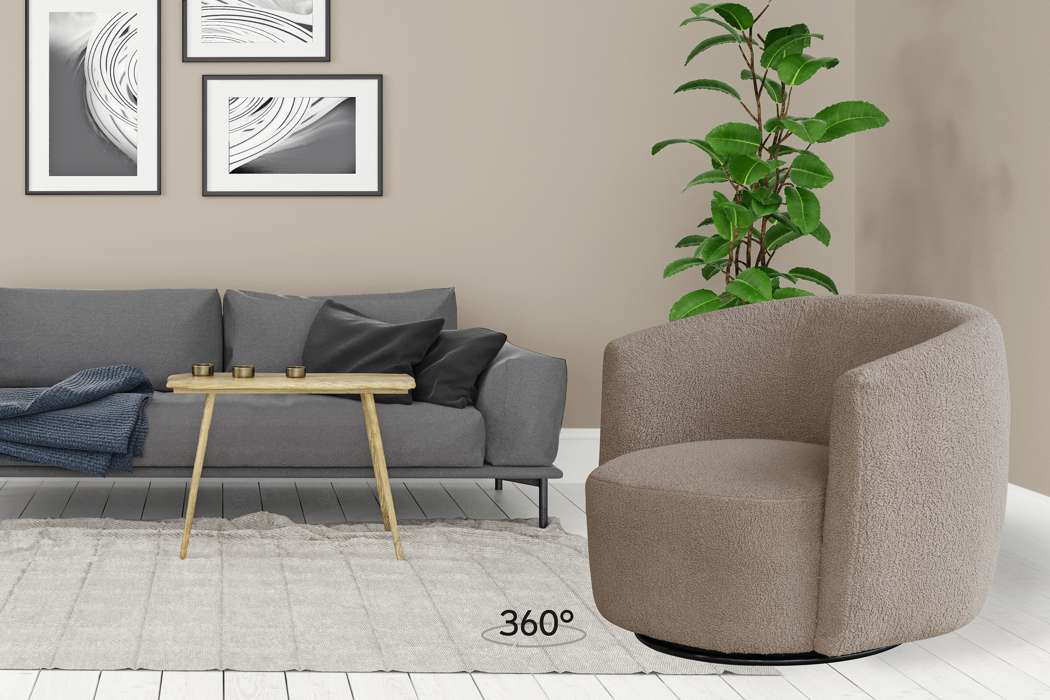 draaifauteuil Aveiro beige - Afbeelding 2