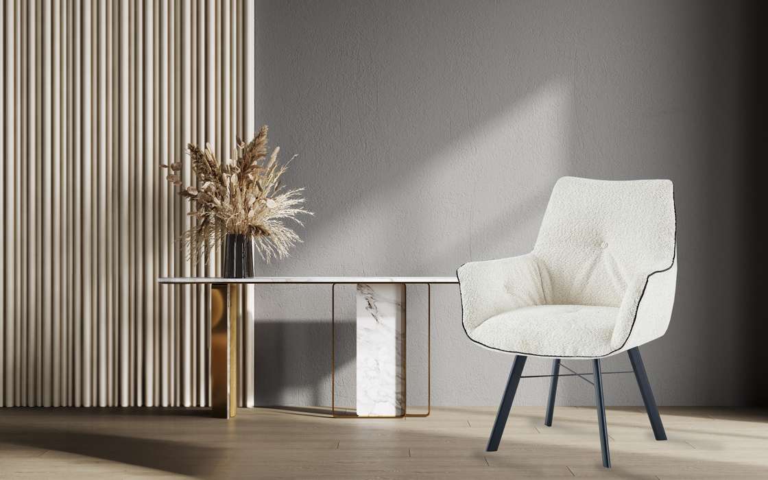 Chair Armchair Allie 125 cream - Afbeelding 2