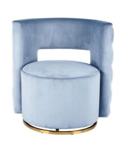 Alternative view of Armchair swivel armchair Sophistic 125 light blue / gold