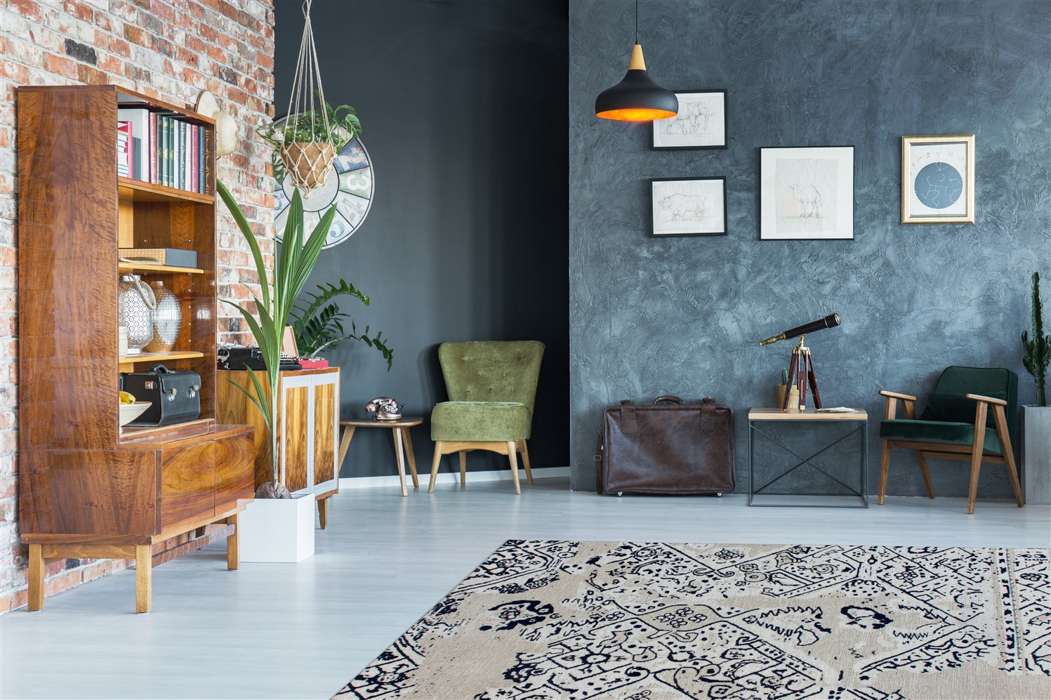 River 120 grijs/zwart 120x170cm - Afbeelding 2