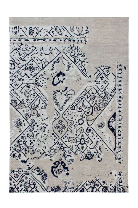 River 120 grijs/zwart 155x230cm