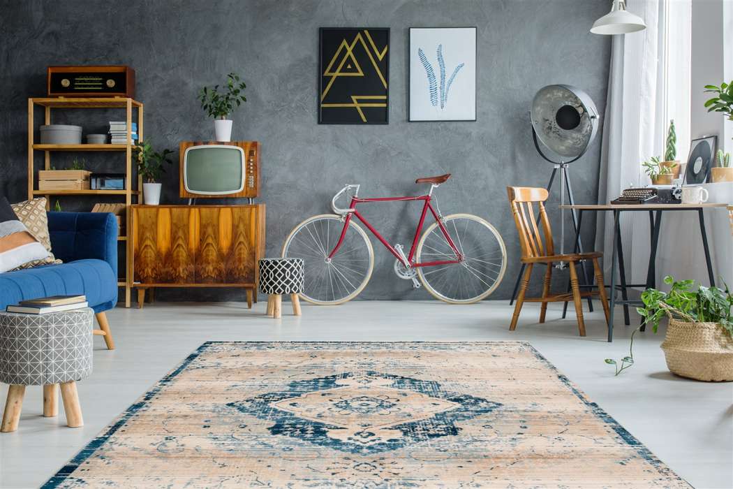 Baroque 500 cream/blue 120x170cm - Afbeelding 2