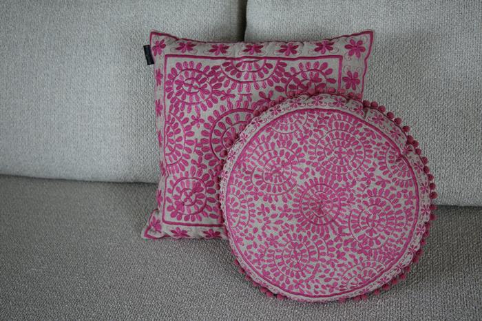 Kussen Lagarto 45x45cm roze - Afbeelding 2
