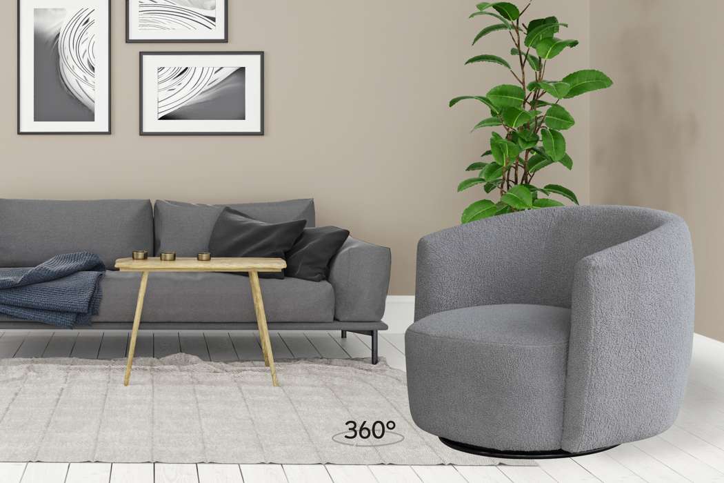 draaifauteuil Aveiro grijs - Afbeelding 3