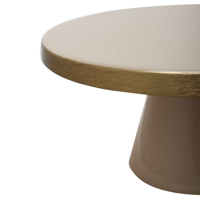 Taartschaal Art Deco 2035 beige/goud - Afbeelding 3
