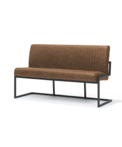 Eetbank Milaan 155cm Micro leder B15 Cognaque