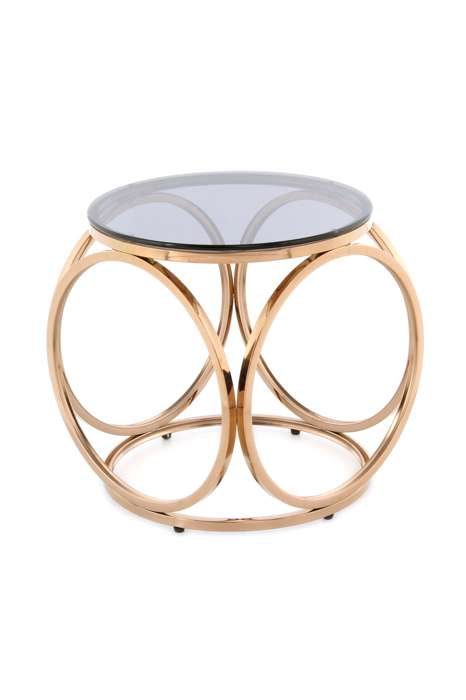 Sidetable Whitney 125 grijs/goud