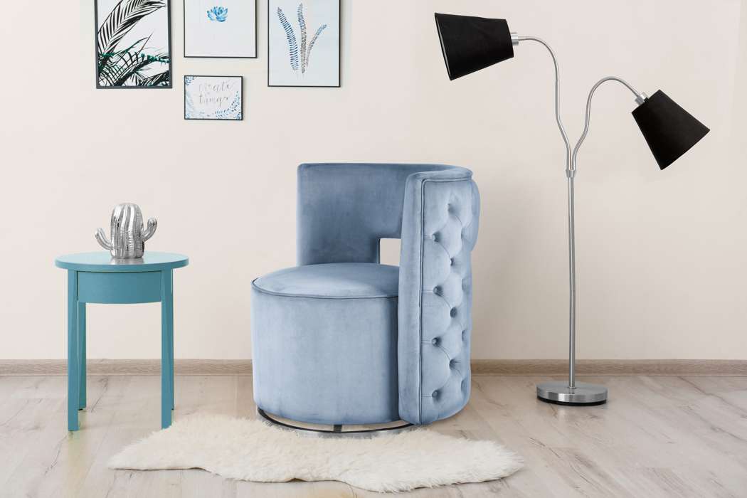 Sessel Drehsessel Beverly 125 Hellblau / Silber - Afbeelding 2