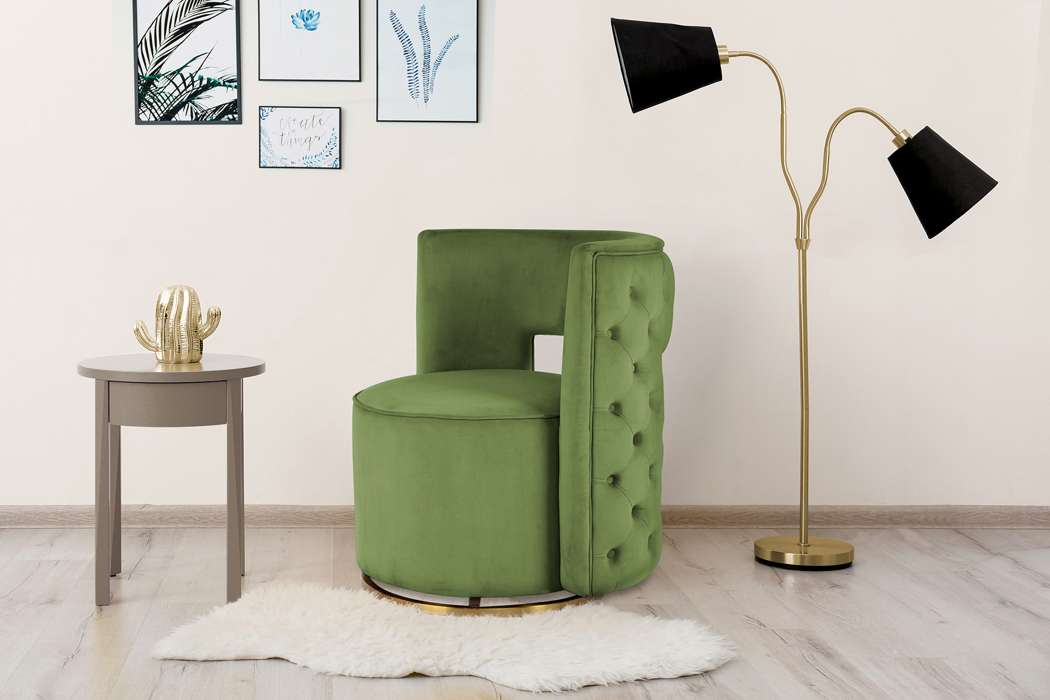 Lounge Chair Beverly 125 pistachio / gold - Afbeelding 2