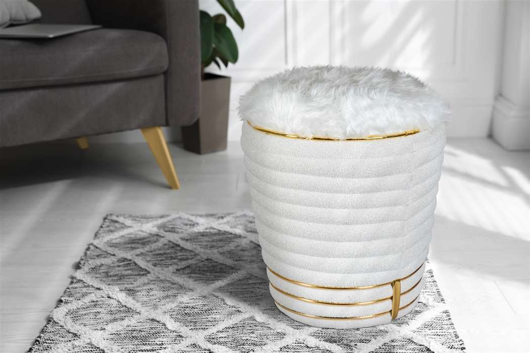 Stool Doric 335 White / Gold - Afbeelding 3