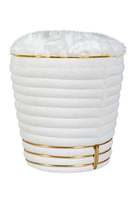 Stool Doric 335 White / Gold