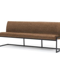 Eetbank Milaan 215cm Micro leder B15 Cognaque