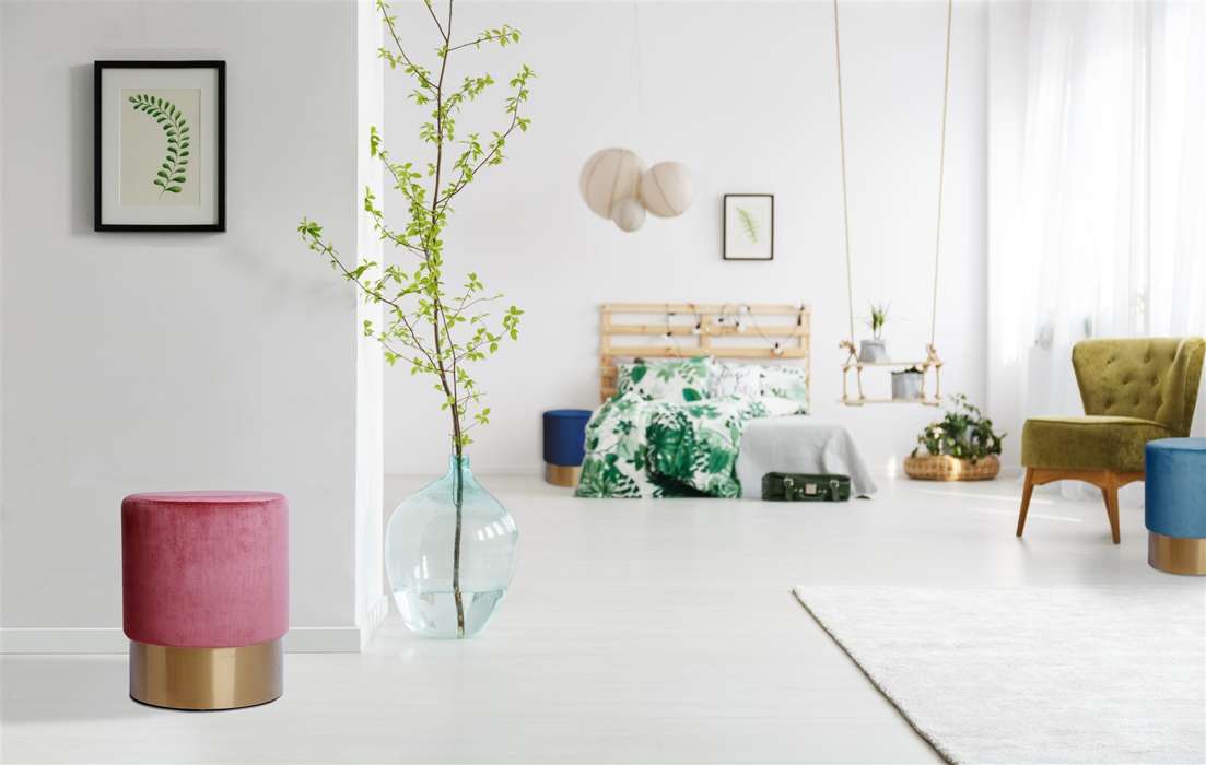 Hocker Aspen 110 oud roze - Afbeelding 2