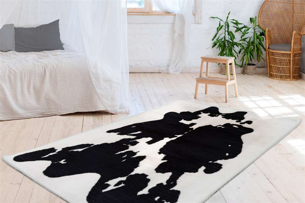Rabbit Animal 500 zwart/wit 160x230cm - Afbeelding 2