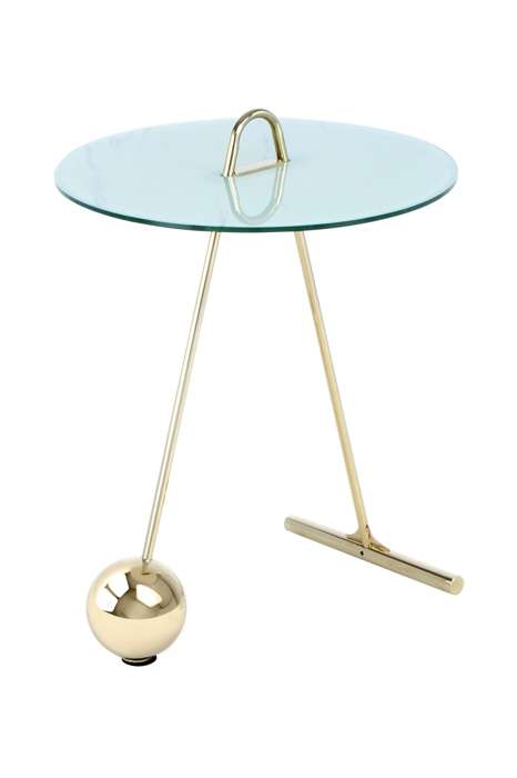 Side table Pendulum 525 goud/wit