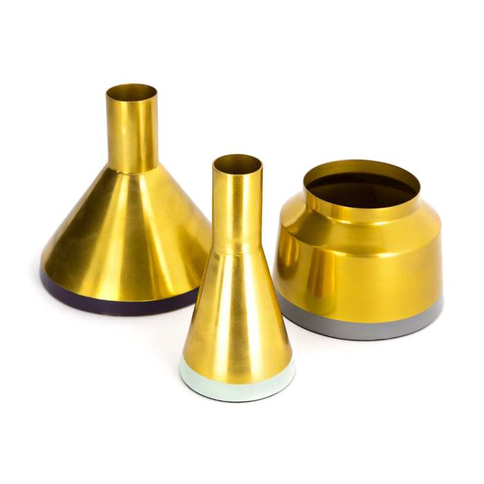 Vaas Culture set3 140 goud/mint/paars/grijs