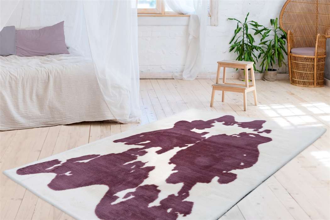 Rabbit Animal 500 lila/wit 160x230cm - Afbeelding 2