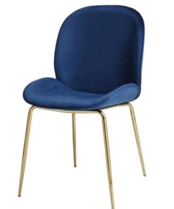 Chair Charlize 110 set of 2 blue / brass