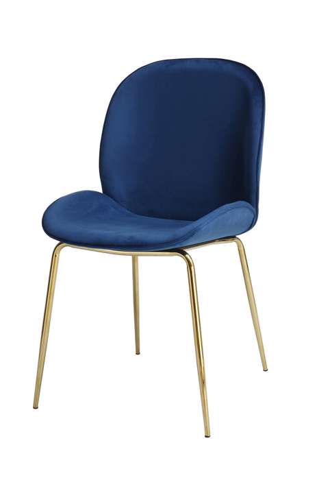 Chair Charlize 110 set of 2 blue / brass