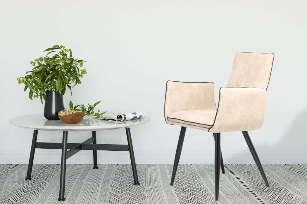 Stoel Penelope 110 set van 2 Beige - Afbeelding 2