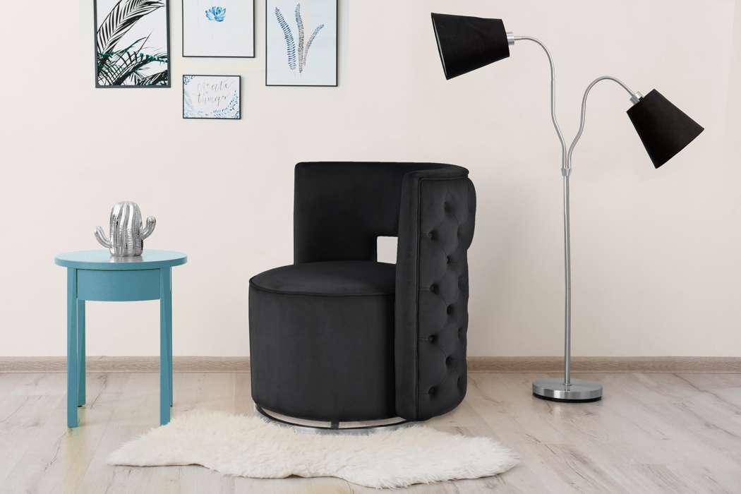 Lounge Chair Beverly 125 black / silver - Afbeelding 2