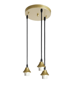 Alternative view of Hanglamp Vilmar 3 lichts goud