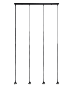 Hanging lamp Vilmar 4-L black 5 meter