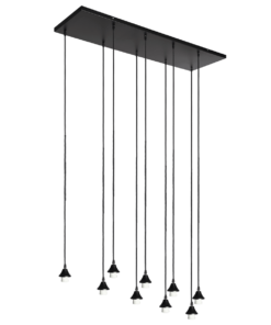 Hanging lamp Vilmar 9-L black 5 meter