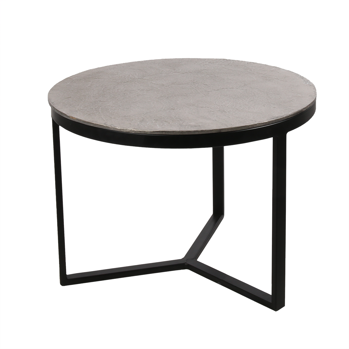 Bijzettafel Dentro S ruw nickel