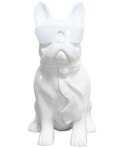Sculpture Bulldog 125 white