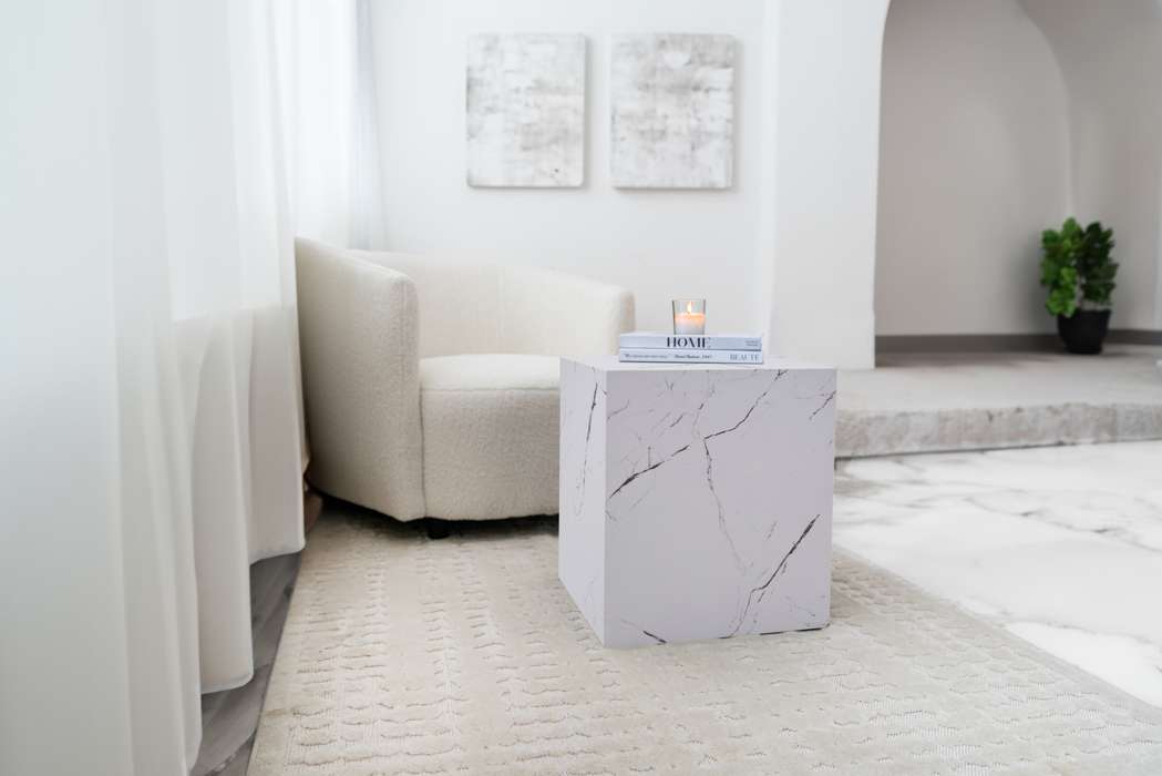 Sidetable Cuboid 225 wit - Afbeelding 2