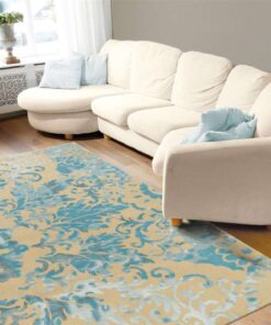 Alternative view of Satin 8061 creme/turquoise 120x180cm
