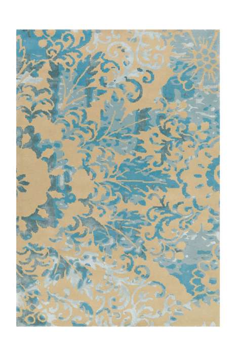 Satin 8061 creme/turquoise 140x200cm