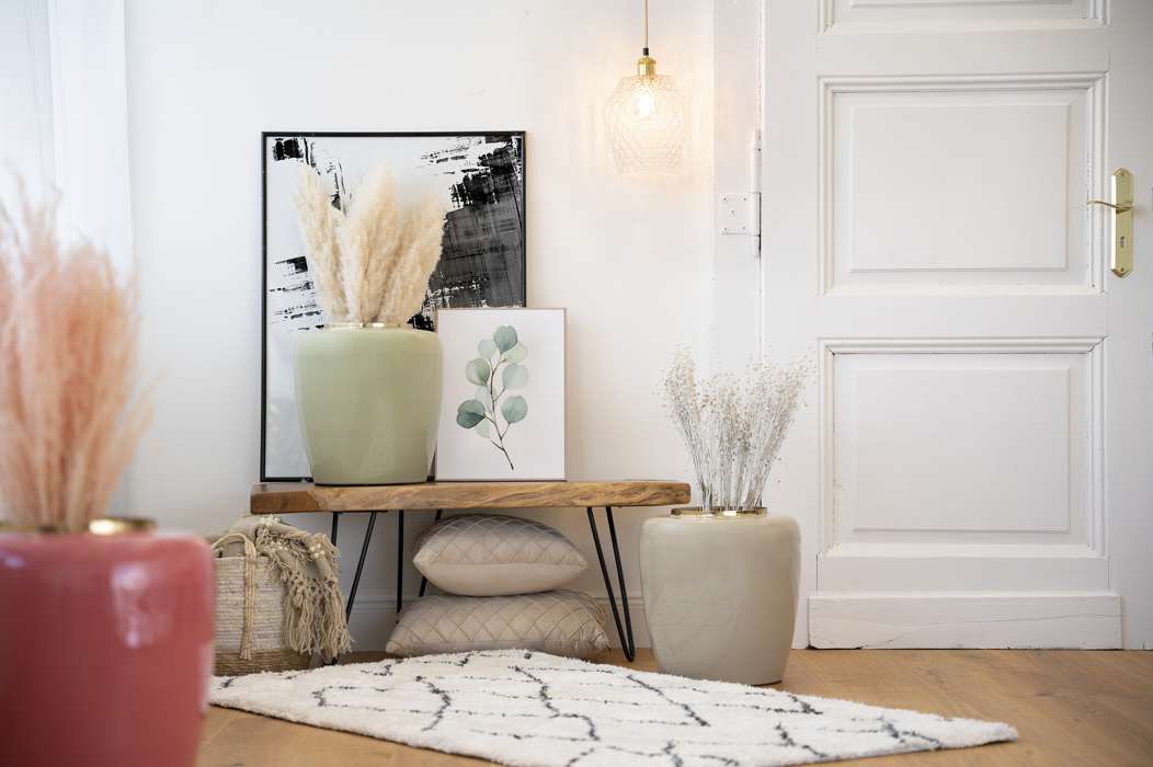 Vaas Art Deco 125 koraalrood/goud - Afbeelding 2