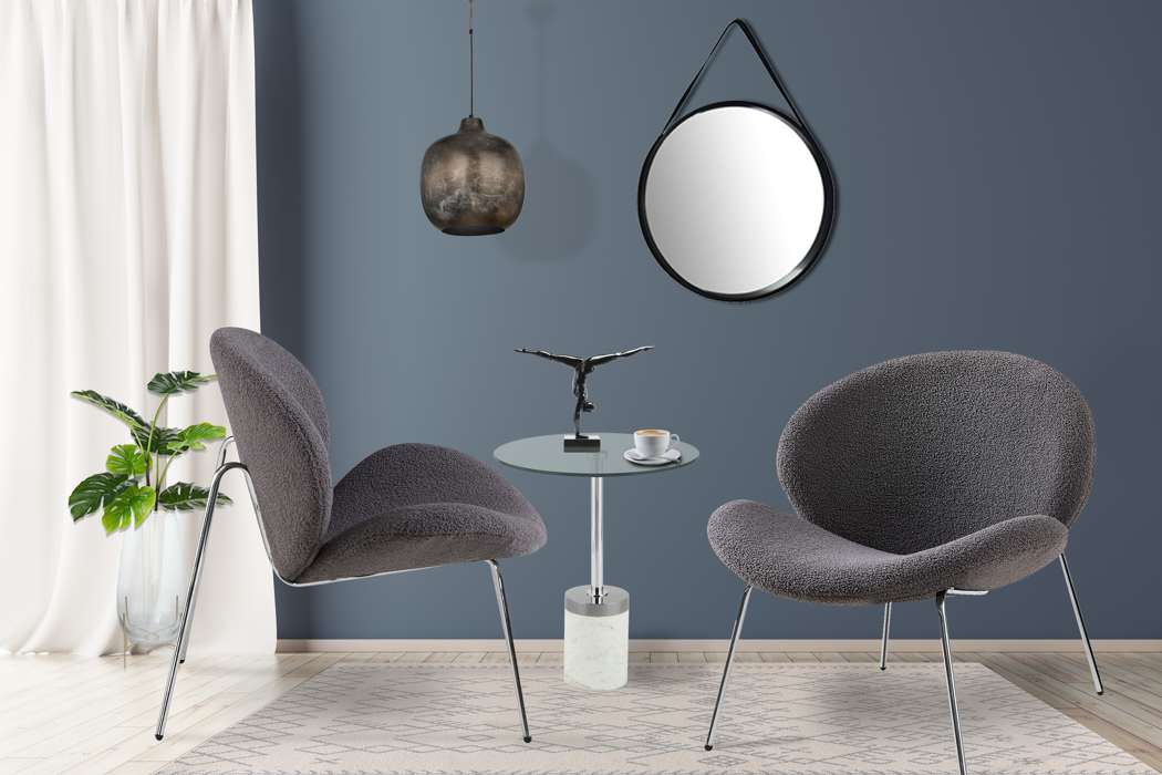 Chair Jaden 125 set of 2 gray / silver - Afbeelding 3