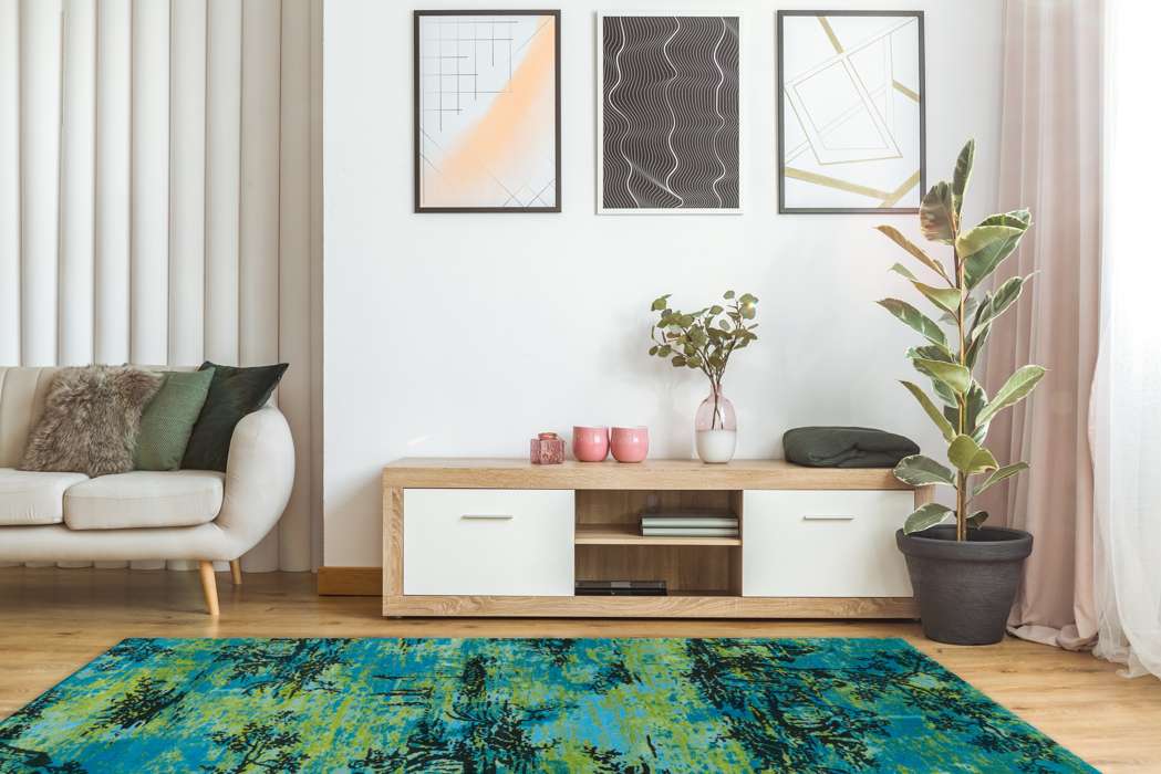 Vintage 5206 turquoise 170x240cm - Afbeelding 2