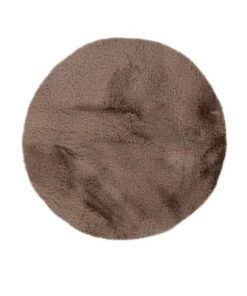 Badmat Rabbit rond 100cm donker beige