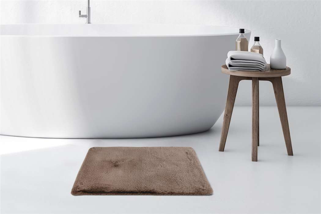 Badmat Rabbit 65x100cm donker beige - Afbeelding 2