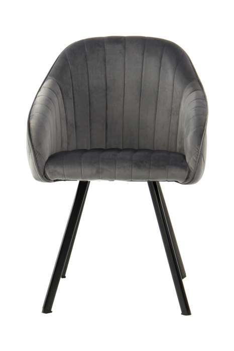 Jodie 125 chair set of 2 dark gray - Afbeelding 2