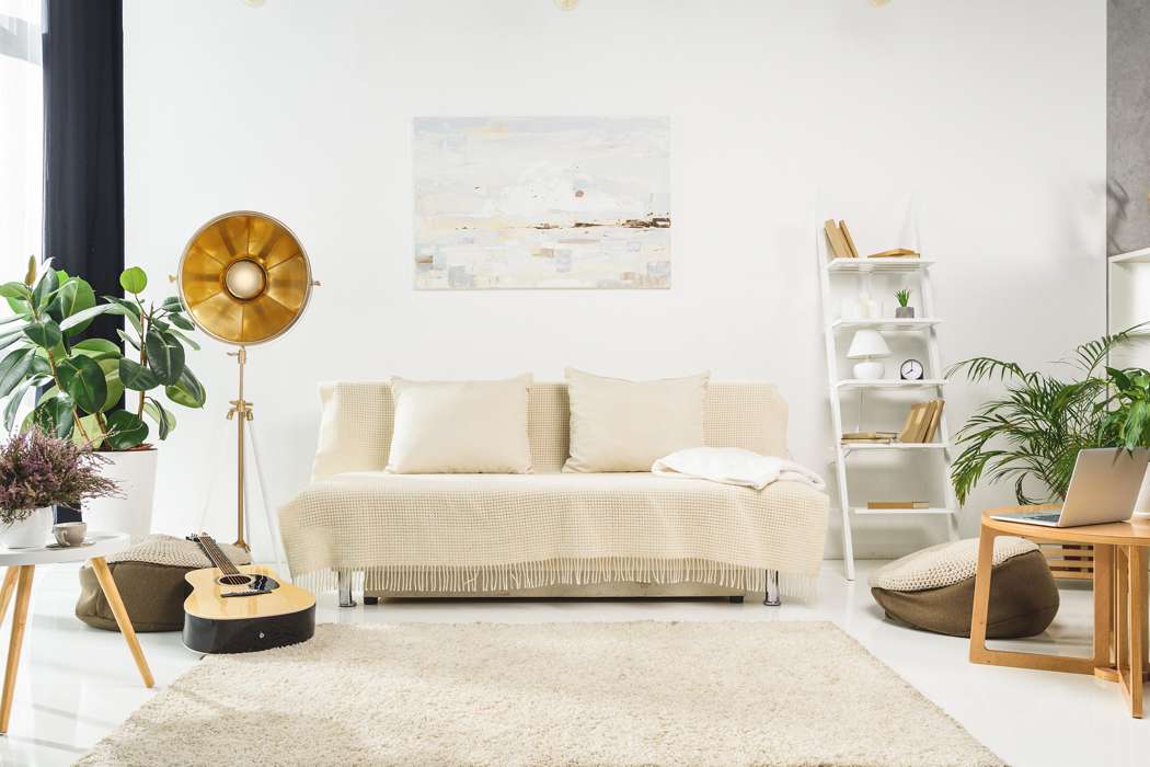 Vloerlamp Bowie 125 beige/goud/wit - Afbeelding 2
