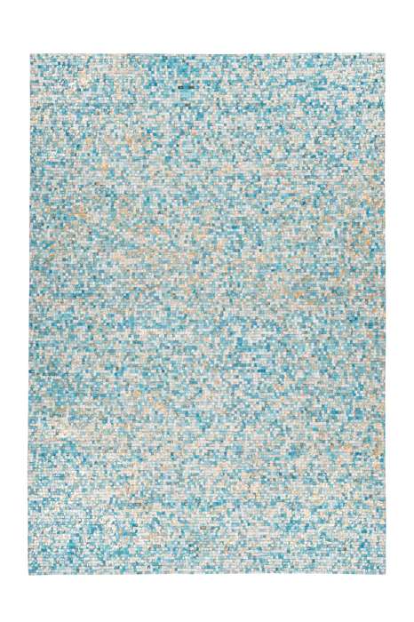 Finish 100 turquoise/goud 120x170cm