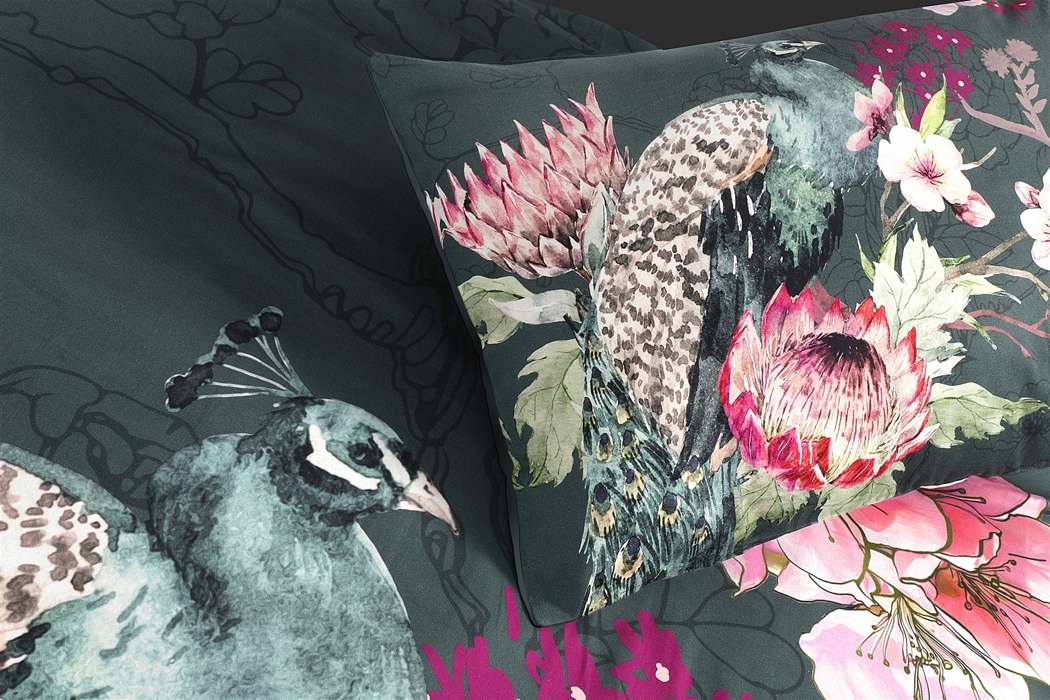 Bed linen Blossom 100-GB Multi / Green 140cm x 200cm / 50cm x 75cm - Afbeelding 3