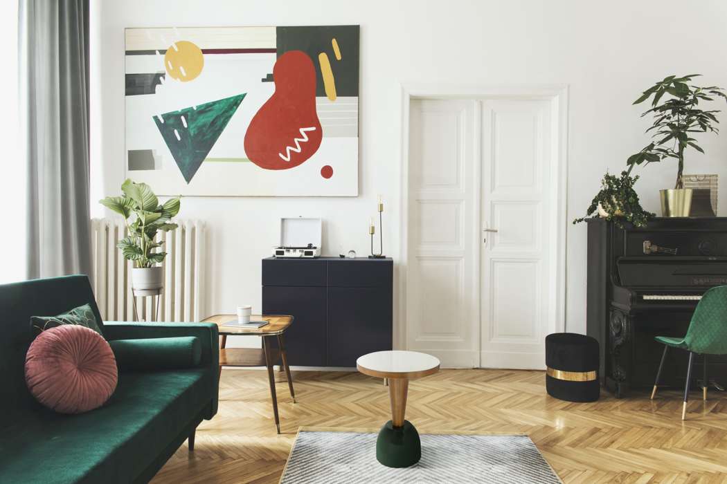 Side table Art Deco 225 mint / dark green - Afbeelding 3