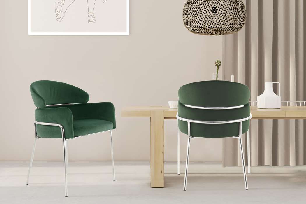Chair Corey 125 green / silver - Afbeelding 2