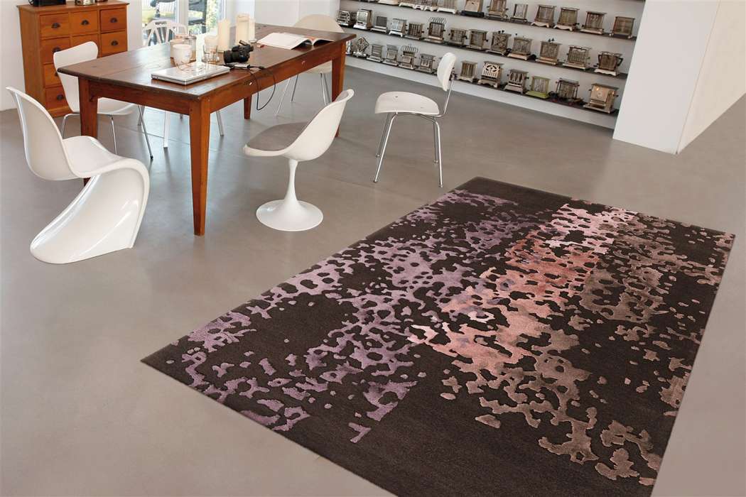 Diamond 8051 donker grijs /roze 120x180cm - Afbeelding 2