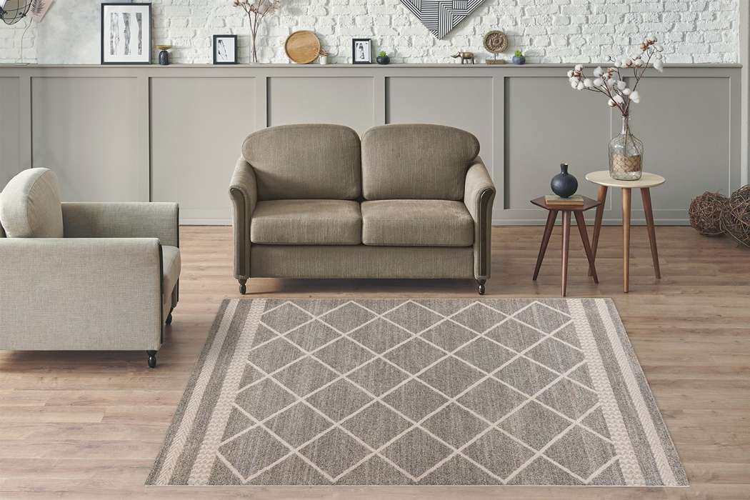 Rhombus 225 bruin/beige 160x230cm - Afbeelding 2