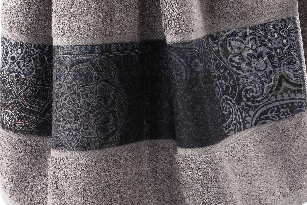 Sauna towel Medley 100 gray / blue - Afbeelding 3