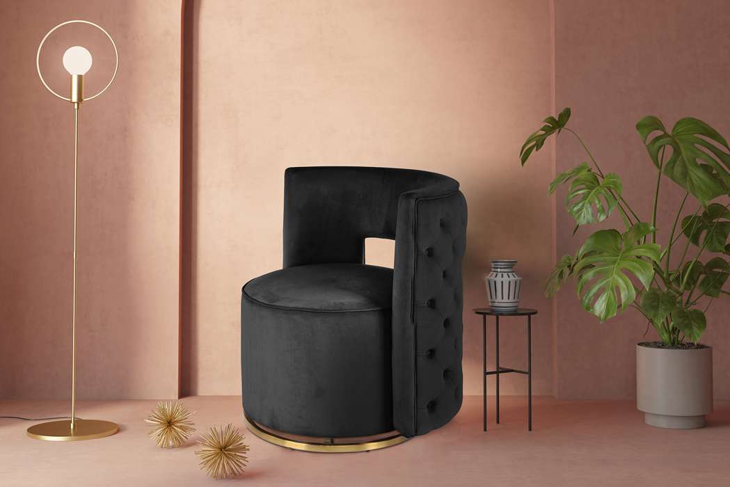 Armchair swivel armchair Sophistic 125 black / gold - Afbeelding 3