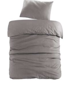 Bed linen Carla 100-NL anthracite 240cm x 240cm / 60cm x 70cm (2 pcs.)